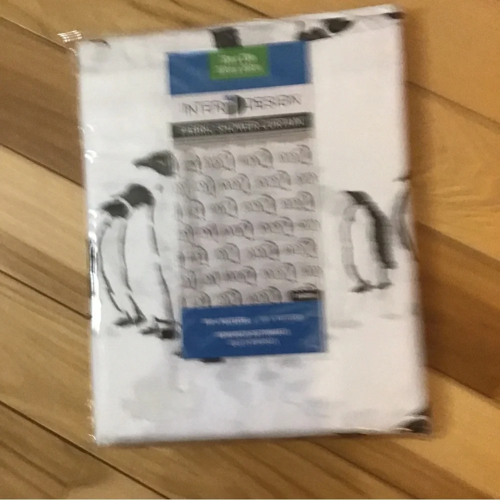 New InterDesign Penguins bathroom Fabric Shower Curtain, 72